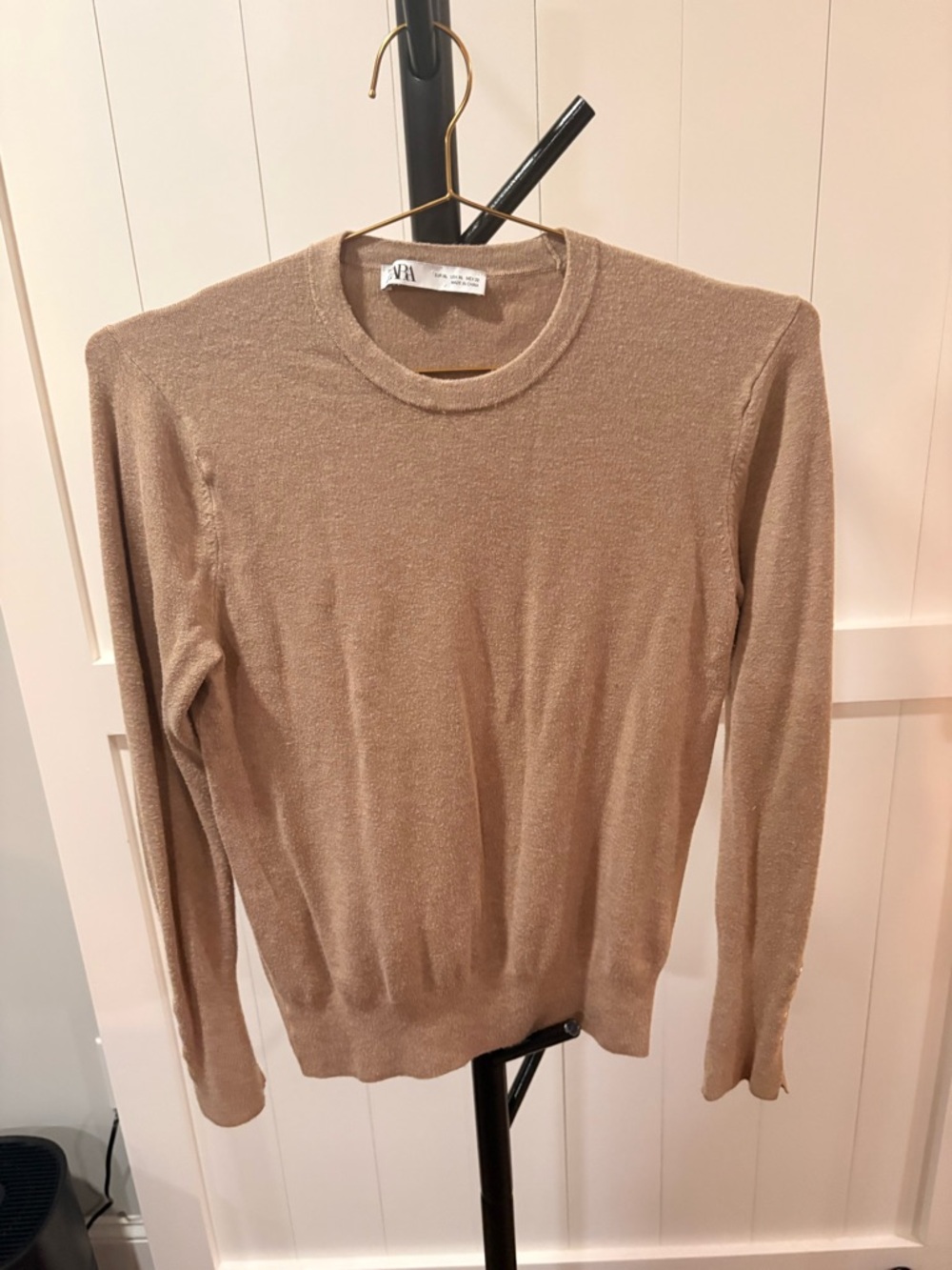Zara Women’s Crewneck Sweater in Light Brown